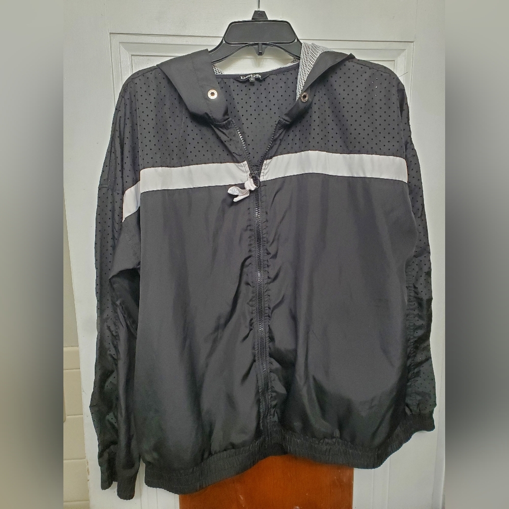 Bebe Sport Black Mesh Track Jacket